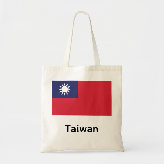 Bolso De Tela Bandera de Taiwán (Frente)