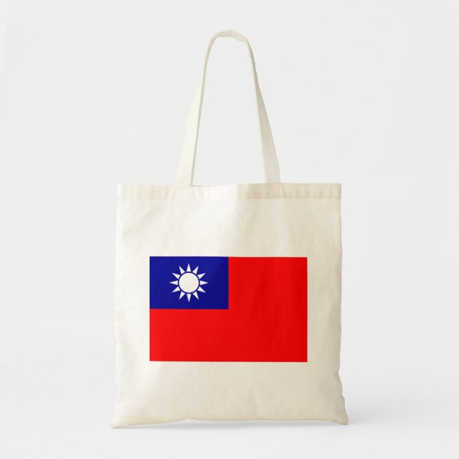 Bolso De Tela Bandera de Taiwán (Frente)