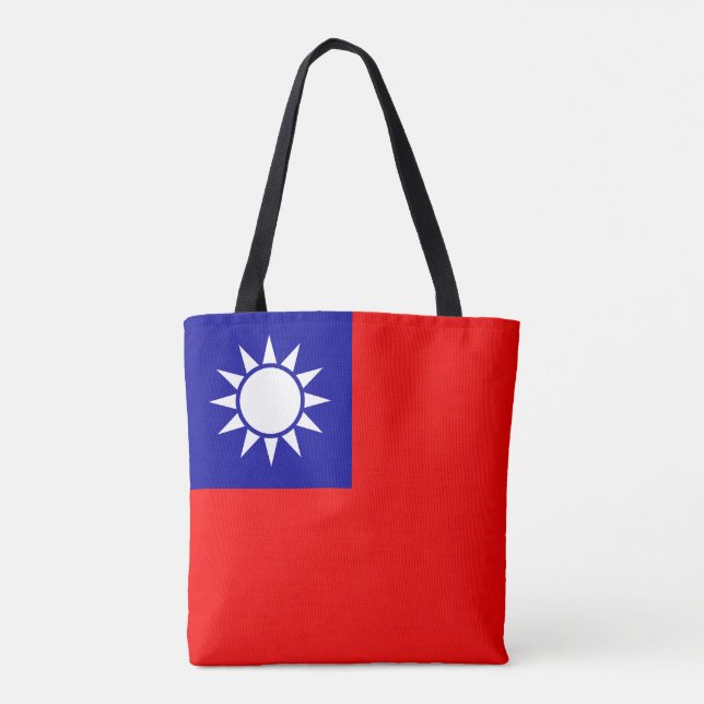 Bolso De Tela Bandera de Taiwán (Reverso)