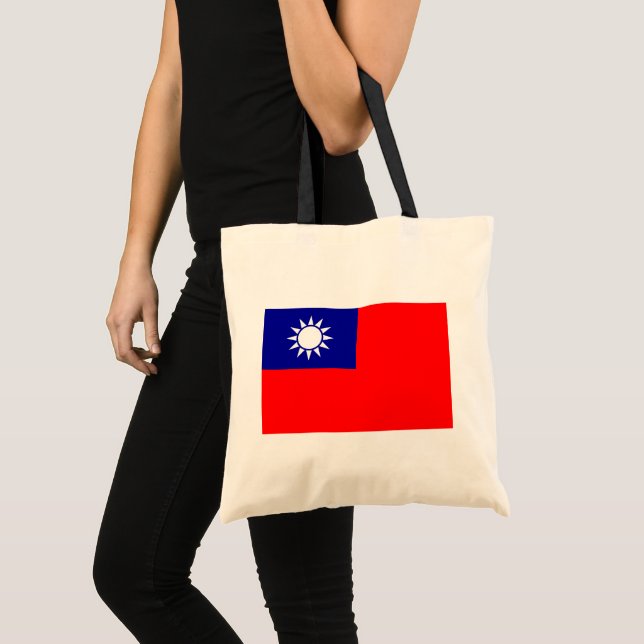 Bolso De Tela Bandera de Taiwán: República de China, Taipei chin (Anverso (producto))