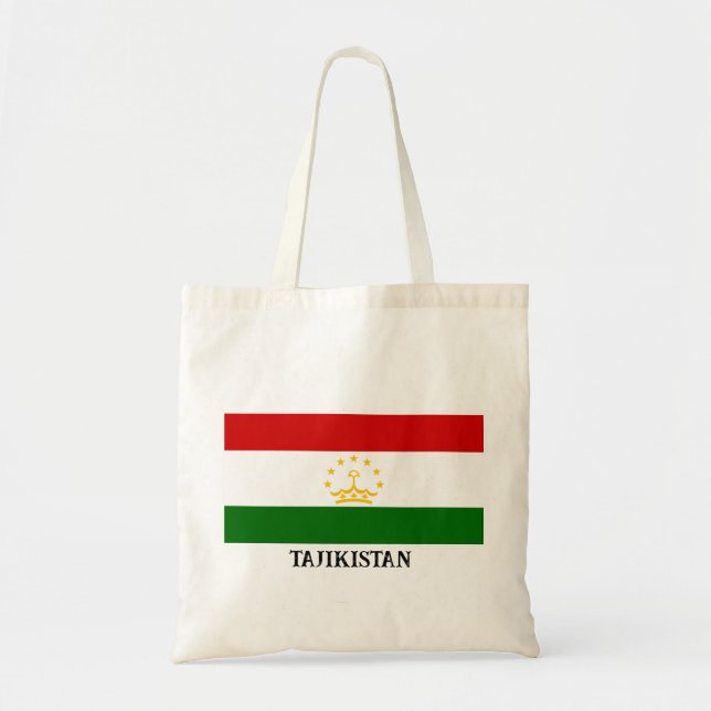 Bolso De Tela Bandera de Tayikistán (Frente)