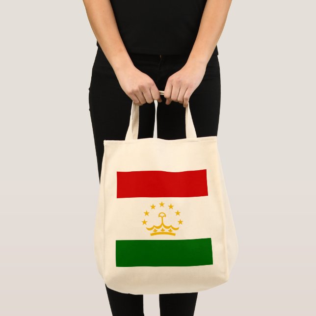 Bolso De Tela Bandera de Tayikistán (Anverso (producto))