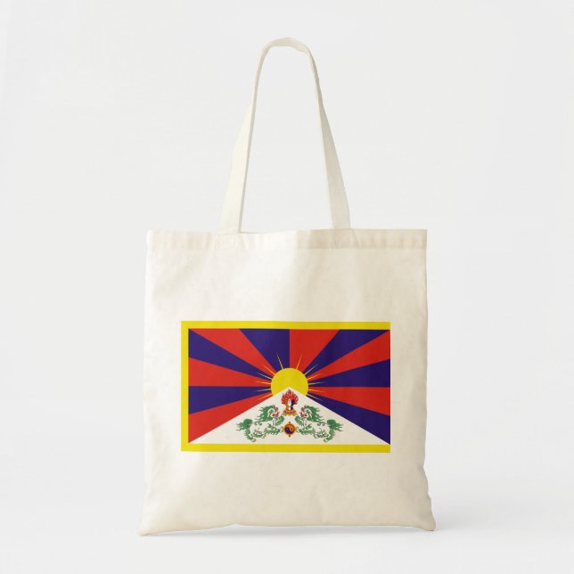 Bolso De Tela bandera de tibet (Frente)