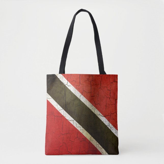 Bolso De Tela Bandera de Trinidad and Tobago del Grunge (Anverso)