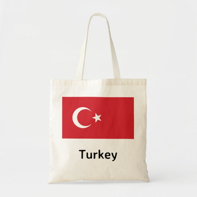 Bolso De Tela Bandera de Turquía (Frente)