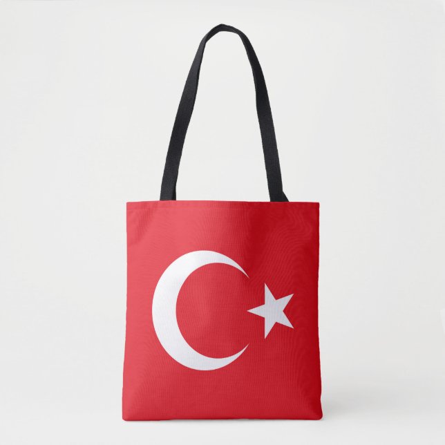 Bolso De Tela Bandera de Turquía (Anverso)
