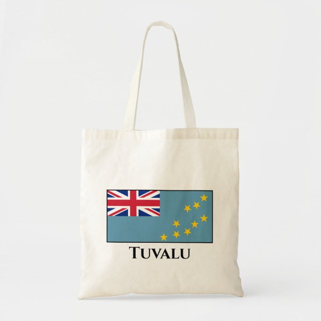 Bolso De Tela Bandera de Tuvalu (Tuvaluan) (Frente)