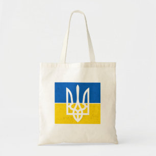 Bolso De Tela Bandera de Ucrania y escudo de armas