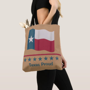 Bolso De Tela Bandera de una estrella solitaria Texas Orgullosas