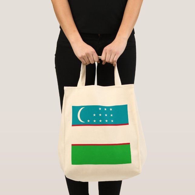 Bolso De Tela Bandera de Uzbekistán (Anverso (producto))
