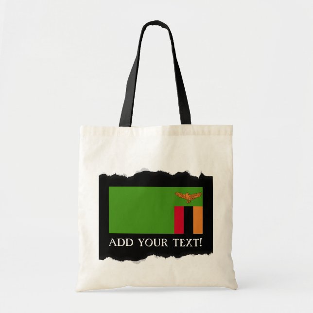 Bolso De Tela Bandera de Zambia (Frente)