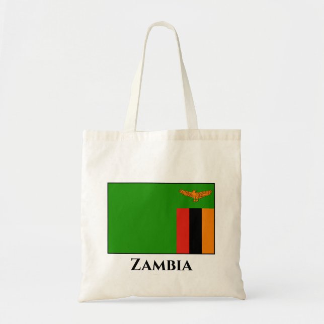 Bolso De Tela Bandera de Zambia (Frente)