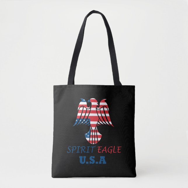 Bolso De Tela Bandera del águila espiritual de Estados Unidos (Anverso)