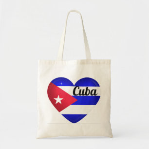 Bolso De Tela Bandera del Corazón de Cuba