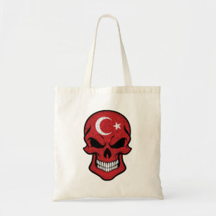 Bolso De Tela Bandera del cráneo sonriente en Turquía