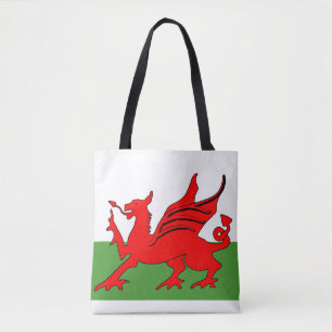 Bolso De Tela Bandera del dragón rojo galés