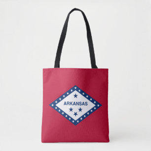 Bolso De Tela Bandera del estado de Arkansas