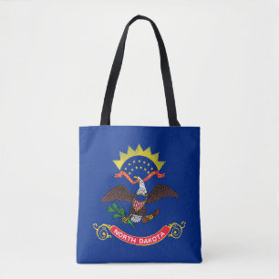 Bolso De Tela Bandera del estado de Dakota del Norte