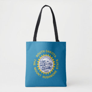 Bolso De Tela Bandera del estado de Dakota del Sur