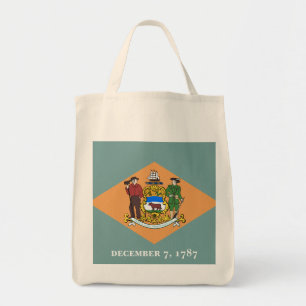 Bolso De Tela Bandera del Estado de Delaware