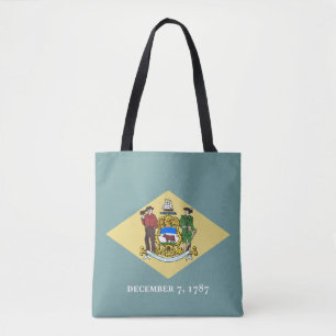 Bolso De Tela Bandera del estado de Delaware