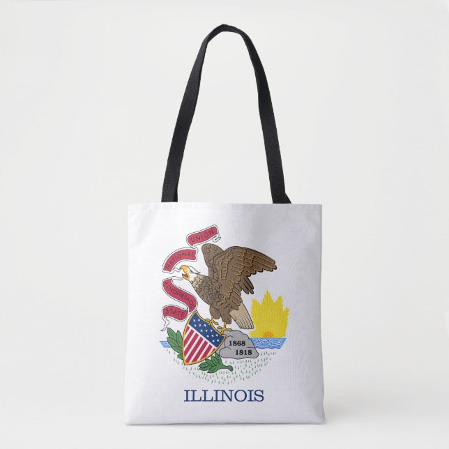 Bolso De Tela Bandera del estado de Illinois (Anverso)