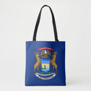 Bolso De Tela Bandera del estado de Míchigan