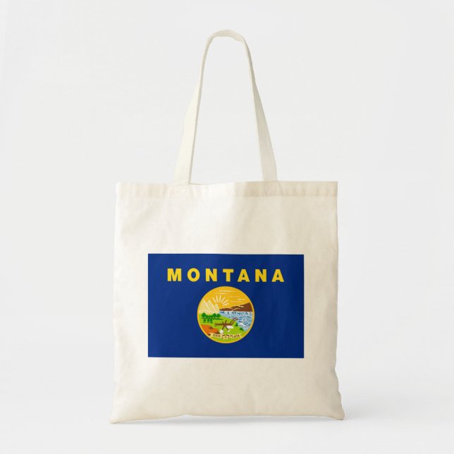 Bolso De Tela Bandera del estado de Montana (Frente)