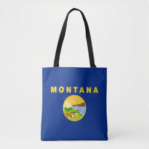 Bolso De Tela Bandera del estado de Montana