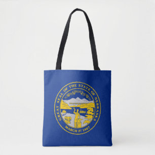 Bolso De Tela Bandera del Estado de Nebraska