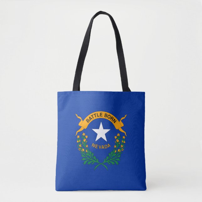 Bolso De Tela Bandera del estado de Nevada (Anverso)