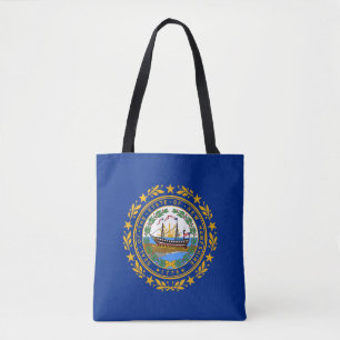 Bolso De Tela Bandera del estado de New Hampshire