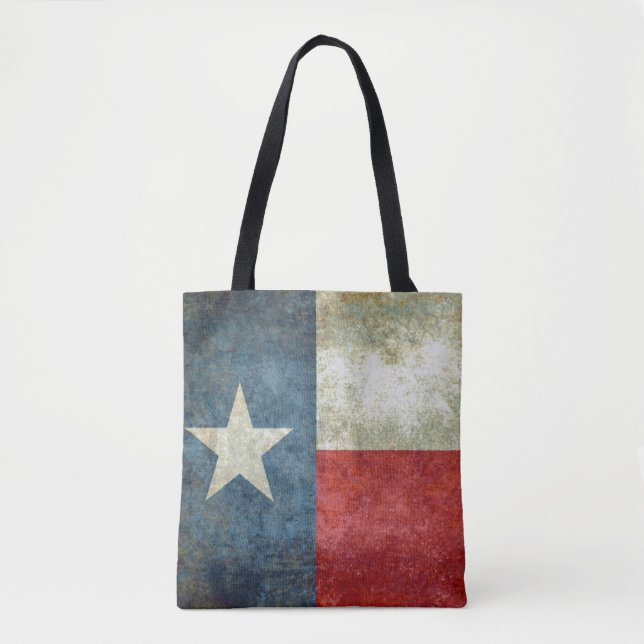 Bolso De Tela Bandera del estado de Tejas (Anverso)
