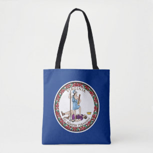 Bolso De Tela Bandera del estado de Virginia