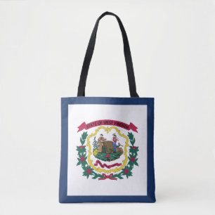 Bolso De Tela Bandera del estado de Virginia Occidental
