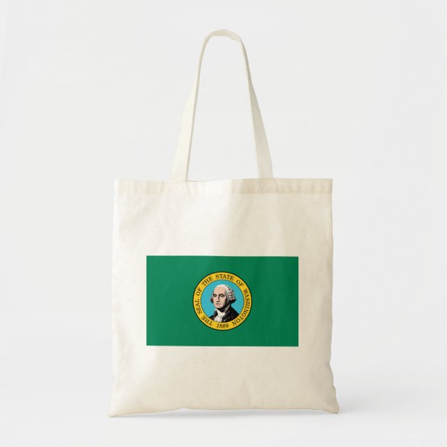 Bolso De Tela Bandera del Estado de Washington (Frente)