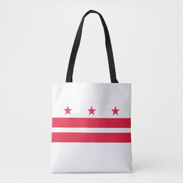 Bolso De Tela Bandera del estado de Washington DC (Anverso)