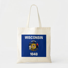 Bolso De Tela Bandera del Estado de Wisconsin