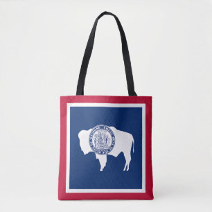 Bolso De Tela Bandera del estado de Wyoming