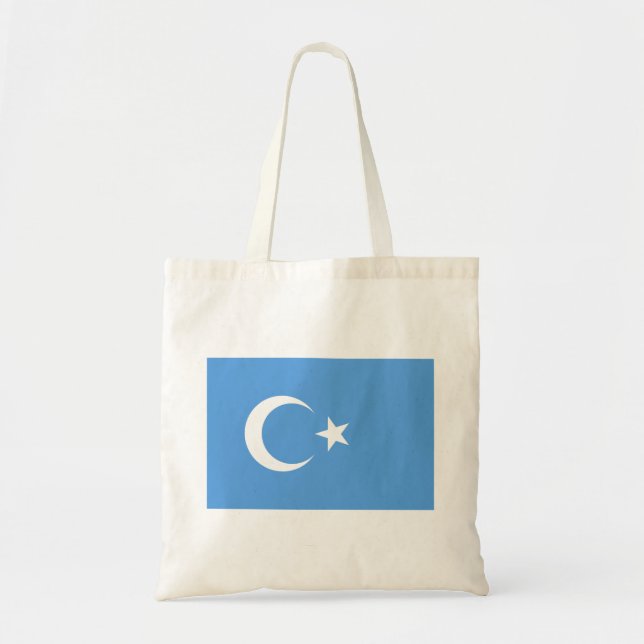 Bolso De Tela Bandera del este de Turkestan Uyghur (Frente)