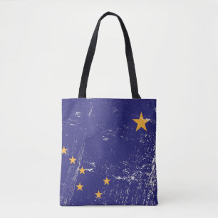 Bolso De Tela Bandera del Grunge de Alaska