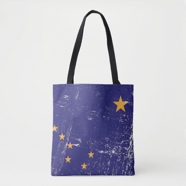 Bolso De Tela Bandera del Grunge de Alaska (Anverso)