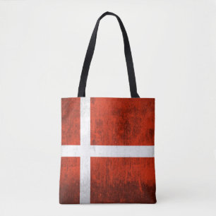 Bolso De Tela Bandera del Grunge de Dinamarca