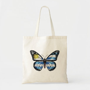 Bolso De Tela Bandera del monarca de la mariposa uruguaya