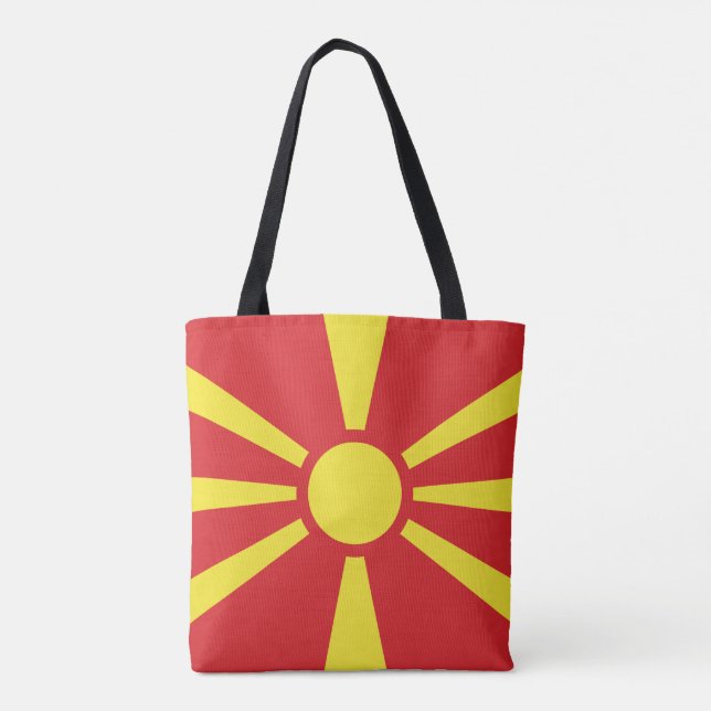 Bolso De Tela Bandera del Norte de Macedonia (Reverso)