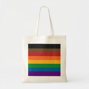 Bolso De Tela Bandera del orgullo arco iris inclusivo sólido