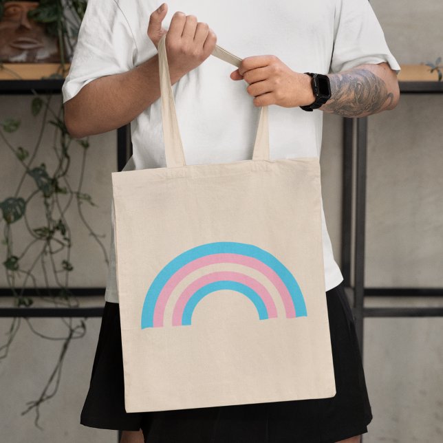 Bolso De Tela Bandera del Orgullo Arcoiris transgénero (Subido por el creador)