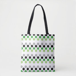 Bolso De Tela Bandera del Orgullo Aromántico Colores Polkadots