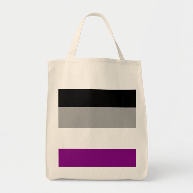 Bolso De Tela Bandera del orgullo de asexualidad (Frente)
