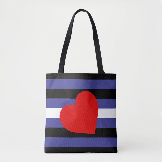 Bolso De Tela Bandera del Orgullo de Cuero (Anverso)